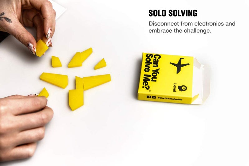 Can You Solve Me? 12 Puzzle Gift Set - Challenging Tangram, IQ Toy, Brainteaser, Mind Game for Children + Adults -Includes 12 Geometric Shapes & 3 Varying Difficulties (Family Game Nights, Desktoy) - Image 2